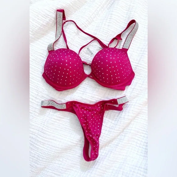 Victorias Secret Rhinestone Bikini Thong Set - Picture 4 of 7